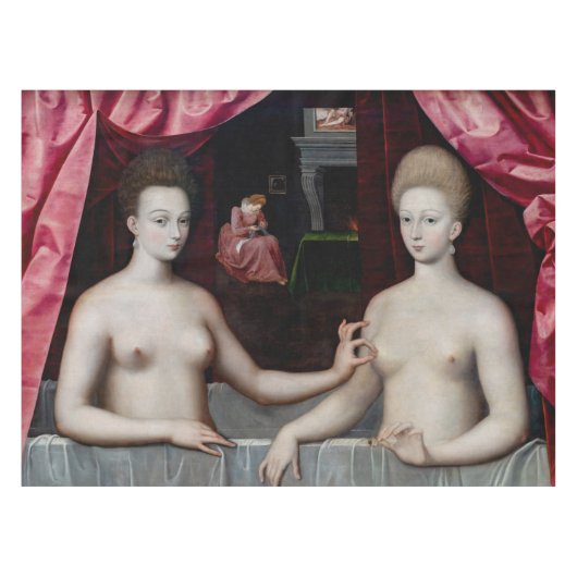 フォンテーヌブロー派 - ガブリエル・デストレ テーブルクロス (正面(横))