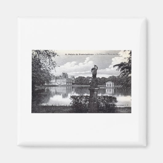 フォンテーヌブロー・パレス,フランス1910ヴィンテージ マグネット (正面)