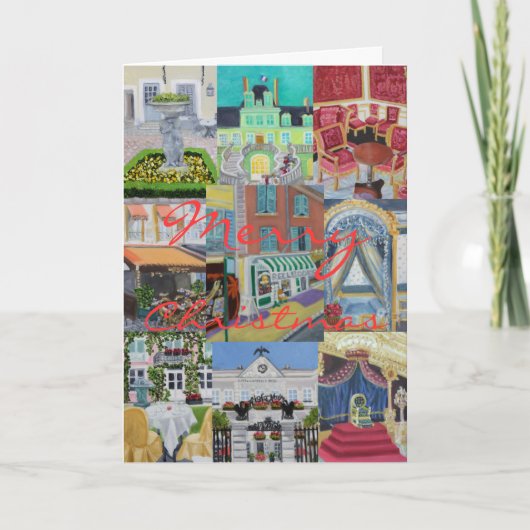 フォンテーヌブロー・メリークリスマスコラージュ シーズンカード (正面)