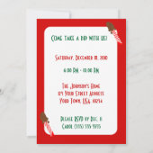 フォンデュのポットのクリスマスのフォンデュのパーティーInvitaitons 招待状 (裏面)