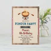 フォンデュチョコレートパーティの招待状 招待状 (スタンド正面)