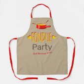 フォンデュハートとポット-パーティー エプロン (正面)