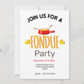 フォンデュハートとポット 招待状 (正面)