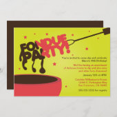 フォンデュパーティの招待状 – チョコレート 招待状 (正面/裏面)