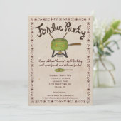 フォンデュパーティの招待状 招待状 (スタンド正面)