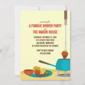 フォンデューディナーパーティの招待状 招待状 (正面)