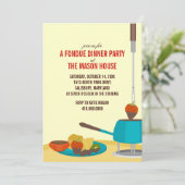 フォンデューディナーパーティの招待状 招待状 (スタンド正面)
