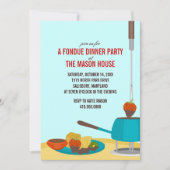 フォンデューディナーパーティの招待状 招待状 (正面)