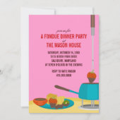 フォンデューディナーパーティの招待状 招待状 (正面)