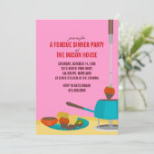 フォンデューディナーパーティの招待状 招待状 (スタンド正面)
