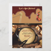 フォンデューディナーパーティの招待状forグルメ ユニーク 招待状 (正面)