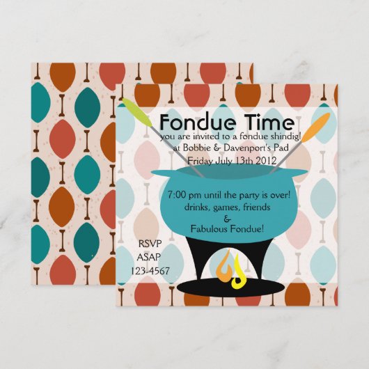 フォンデュ・タイム！ 招待状 (正面/裏面)