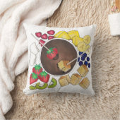 フォンデュ・フルーツケーキベリーMarshmallowデザートフード クッション (ブランケット)