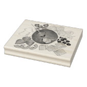 フォンデュ・フルーツケーキベリーMarshmallowデザートフード ラバースタンプ (スタンプ)