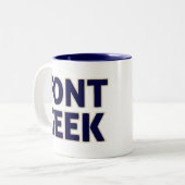 フォントのギーク-私はあなたのタイプを知っています ツートーンマグカップ (正面左)