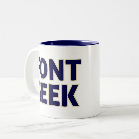 フォントのギーク-私はあなたのタイプを知っています ツートーンマグカップ (正面左)