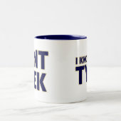 フォントのギーク-私はあなたのタイプを知っています ツートーンマグカップ (中央)