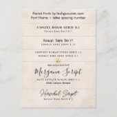 フォントの呼結婚び出しの組み合わせ ポストカード (正面)