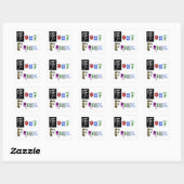 フォントの異常でおもしろいなタイポグラフィの発言 スクエアシール (シート)