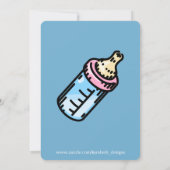 フォントはっきりしたは少年だ！シャワー招待状 招待状 (裏面)