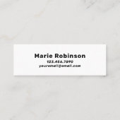 フォントはっきりしたグルーヴィーブラックグレーオレンジピンク スキニー名刺 (裏面)