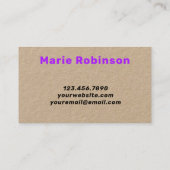 フォントはっきりしたハローグルービーレインボークラフト 名刺 (裏面)