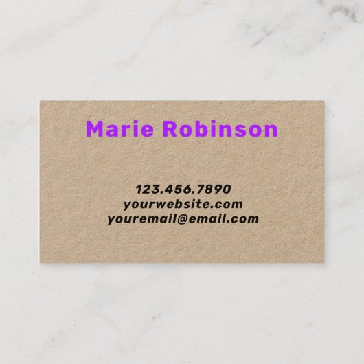 フォントはっきりしたハローグルービーレインボークラフト 名刺 (裏面)