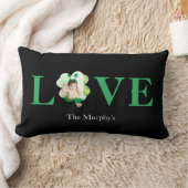 フォントはっきりしたラブフォトシャムロックサンパトリックの日 ランバークッション (ブランケット)