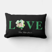 フォントはっきりしたラブフォトシャムロックサンパトリックの日 ランバークッション (正面)