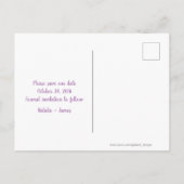 フォントはっきりした写真デートを保存！ 案内ポストカード (裏面)