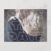 フォントはっきりした写真デートを保存！ 案内ポストカード (正面)