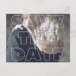 フォントはっきりした写真デートを保存! 案内ポストカード