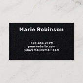 フォントはっきりしたHELLOホットオレンジファイアブラック抽象芸術 名刺 (裏面)