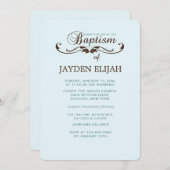 フォントエレガントバプテスマ招待状 招待状 (正面/裏面)