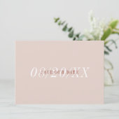 フォントエレガントミニマリストピンクテラコッタシンプル セーブザデート (スタンド正面)