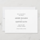 フォントエレガントミニマリストピンクテラコッタシンプル セーブザデート (裏面)