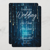 フォントカスタムスタイル&文字- Blue Star Shower 招待状 (正面/裏面)