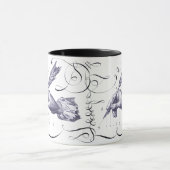 フォントデザイナーか書家のエレガントなコーヒー・マグ マグカップ (中央)