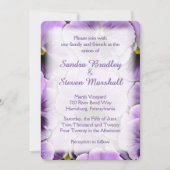 フォントヒドゥンパープルパンシー結婚式招待状 招待状 (正面)