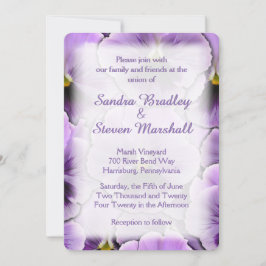 フォントヒドゥンパープルパンシー結婚式招待状 招待状
