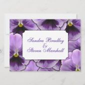 フォントヒドゥンパープルパンシー結婚式招待状 招待状 (裏面)