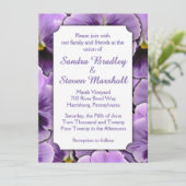 フォントヒドゥンパープルパンシー結婚式招待状 招待状 (スタンド正面)