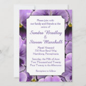 フォントヒドゥンパープルパンシー結婚式招待状 招待状 (正面)