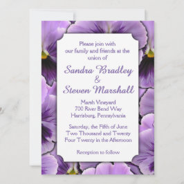 フォントヒドゥンパープルパンシー結婚式招待状 招待状