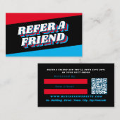 フォントファンキーデザイン、レトロスタイル紹介カード エンクロージャーカード (正面/裏面)