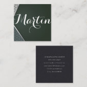 フォントファンシーモノグラム | 幾何学模様 スクエア名刺 (正面/裏面)