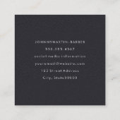 フォントファンシーモノグラム | 幾何学模様 スクエア名刺 (裏面)