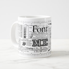 フォントミータイポグラフィExtraBold Edition ジャンボコーヒーマグカップ