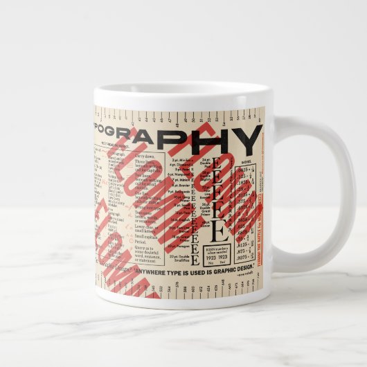 フォントミータイポグラフィFLommoorde Edition ジャンボコーヒーマグカップ (右)