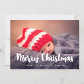 フォントモダンクラシックメリークリスマスフォト シーズンカード (正面)